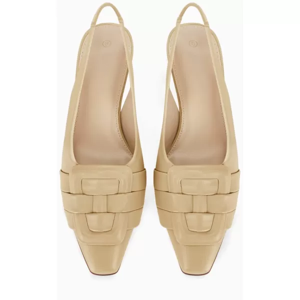 Womens Slingback Heels Low Kitten Heel Closed Toe Dress Shoes Sexy Elegant Wedding Office Pumps)