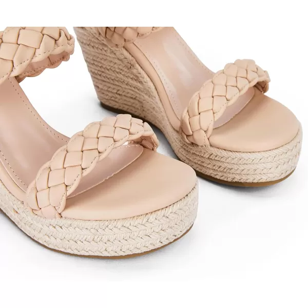 Womens Wedge Platform Sandals Espadrilles Two Strap Woven Slip On Summer Cute Slide Sandals