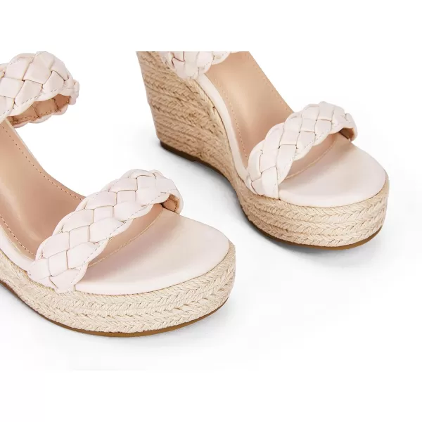 Womens Wedge Platform Sandals Espadrilles Two Strap Woven Slip On Summer Cute Slide Sandals