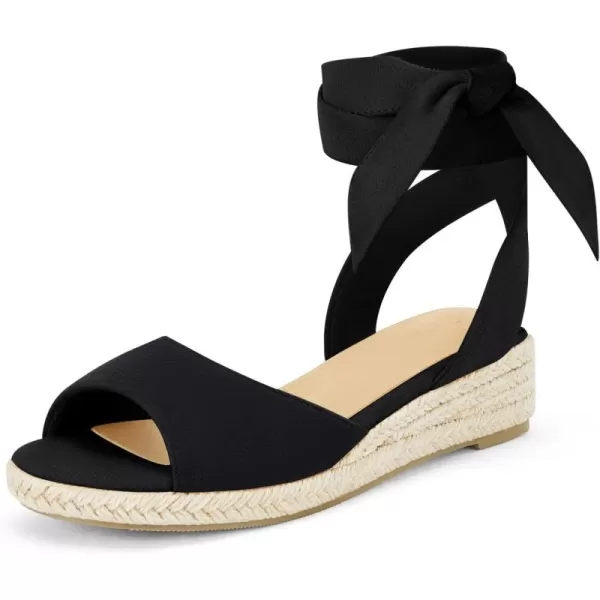 Coutgo Girls Wedge Sandals Espadrille Platform Open Toe Tie Lace Up Summer Dress Shoes Toddler Little Big Kid
