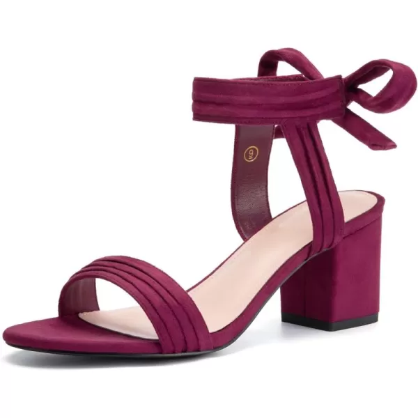 Coutgo Womens Open Toe Ankle Tie Back Low Block Chunky Heels Sandals Party Dress Pumps Shoes