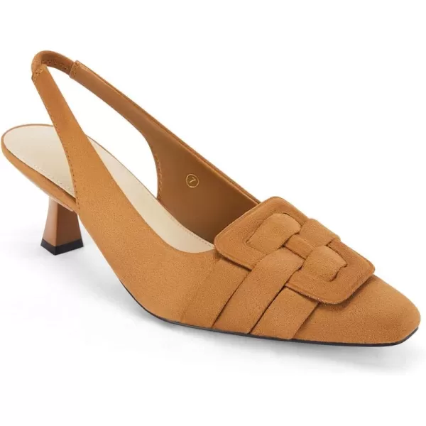 Womens Slingback Heels Low Kitten Heel Closed Toe Dress Shoes Sexy Elegant Wedding Office Pumps