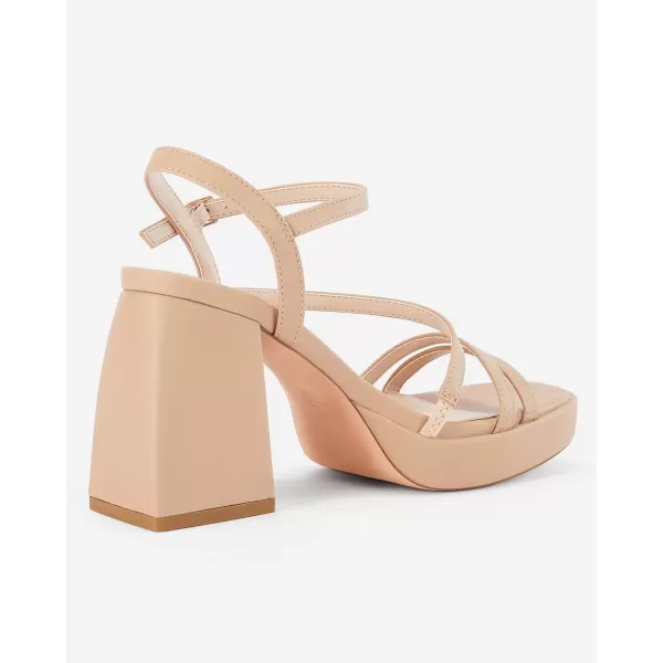 Coutgo Womens Platform Heels Sandals Chunky Square Open Toe Ankle Strap Summer Party Dress Shoes