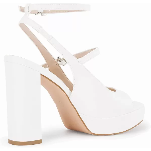 Coutgo Womens Platform High Chunky Heels Peep Toe Strappy Buckled Ankle Strap Sexy Dress Pumps Sandals