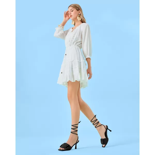 Coutgo Womens Strappy Heels Lace up Sandals Denim Square Open Toe Tie-up Heels Kitten Low Heel Ankle Wrap Sandals