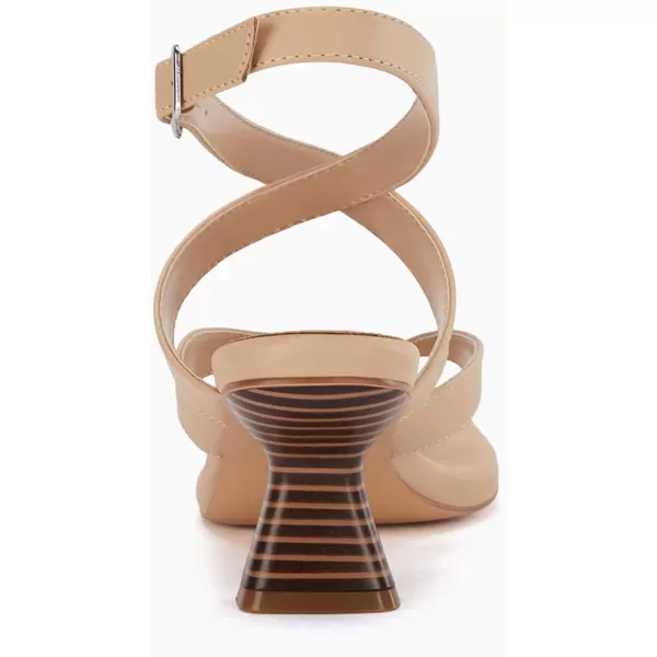 Coutgo Womens Strappy Kitten Heels Sandals Flip Flops Square Open Toe Ankle Strap Summer Dress Shoes
