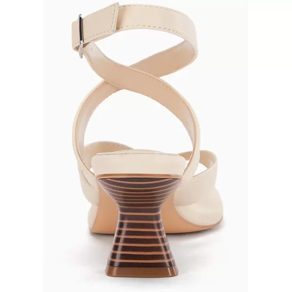 Coutgo Womens Strappy Kitten Heels Sandals Flip Flops Square Open Toe Ankle Strap Summer Dress Shoes