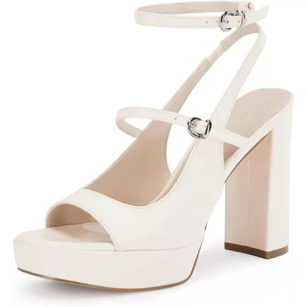Coutgo Womens Platform High Chunky Heels Peep Toe Strappy Buckled Ankle Strap Sexy Dress Pumps Sandals