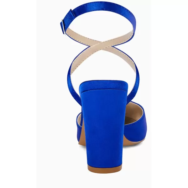Womens Slingback Closed Pointed Toe Heels Strappy Block Chunky Heel Office Bridal Pumps Shoe