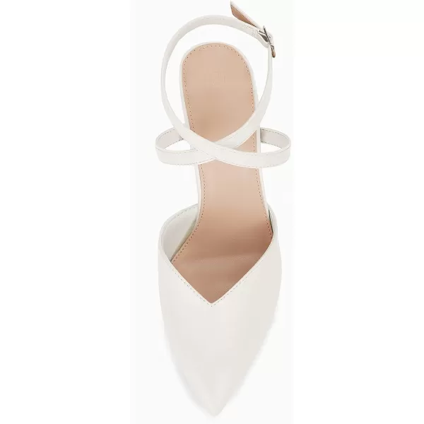 Womens Slingback Closed Pointed Toe Heels Strappy Block Chunky Heel Office Bridal Pumps Shoe