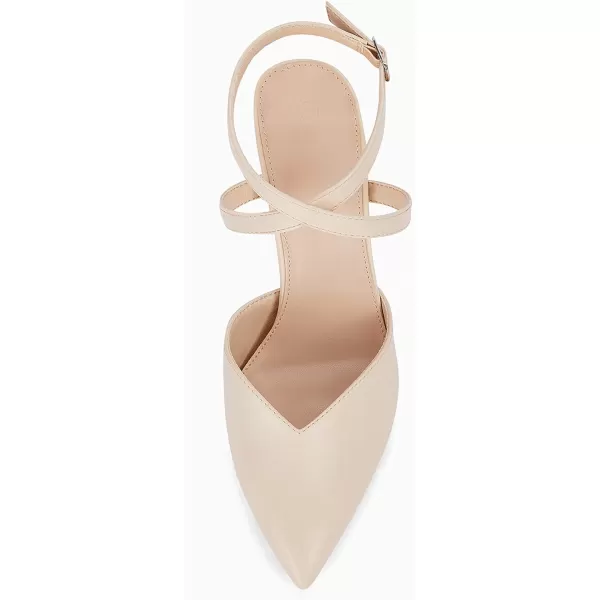 Womens Slingback Closed Pointed Toe Heels Strappy Block Chunky Heel Office Bridal Pumps Shoe