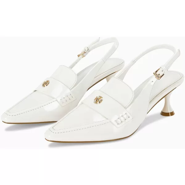 Coutgo Women's Pointed Toe Sandals Slingback Kitten Heel Pumps Slip On Ankle Buckle Dress Shoes