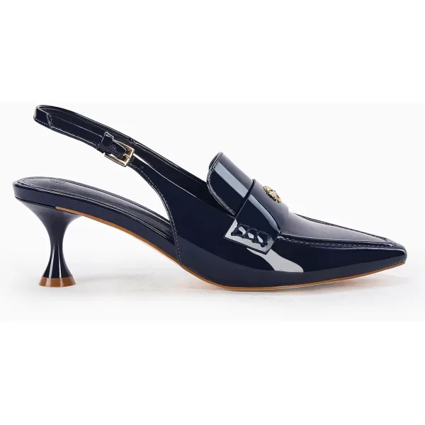 Coutgo Women's Pointed Toe Sandals Slingback Kitten Heel Pumps Slip On Ankle Buckle Dress Shoes