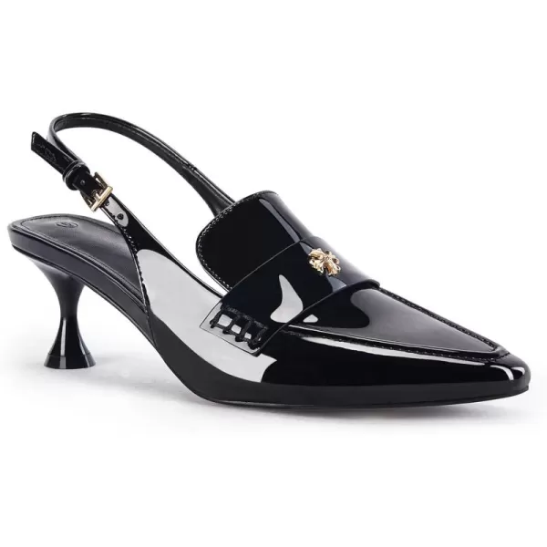 Coutgo Women's Pointed Toe Sandals Slingback Kitten Heel Pumps Slip On Ankle Buckle Dress Shoes