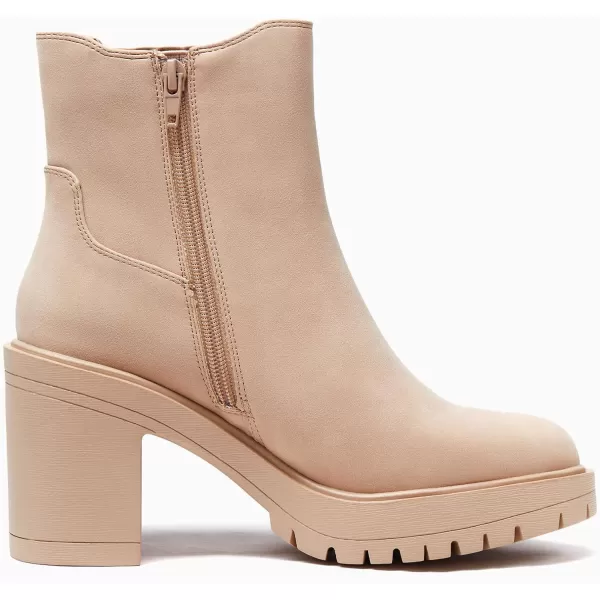 Womems Platform Lug Sole Ankle Boots Chunky Block Heel Seam Booties Combat Cozy Round Toe Chelsea Shoes