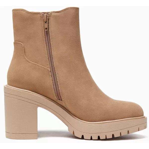 Womems Platform Lug Sole Ankle Boots Chunky Block Heel Seam Booties Combat Cozy Round Toe Chelsea Shoes