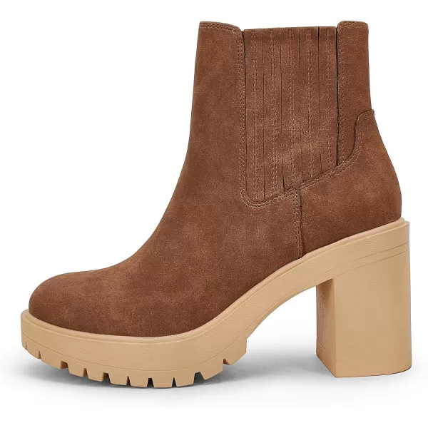 Womems Platform Lug Sole Ankle Boots Chunky Block Heel Seam Booties Combat Cozy Round Toe Chelsea Shoes