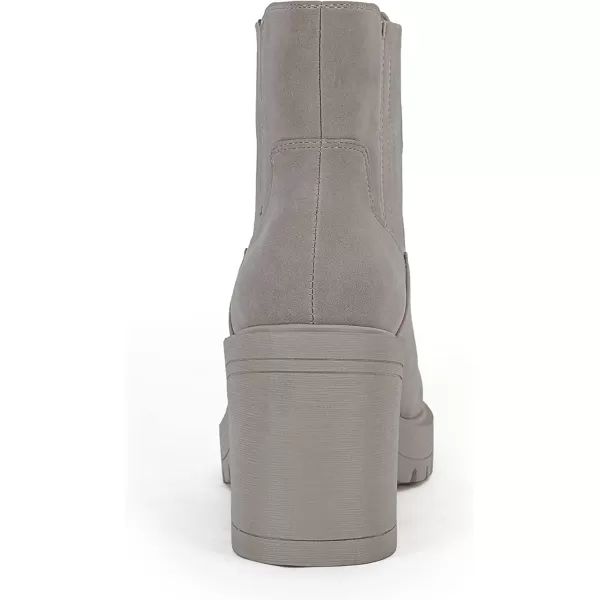 Womems Platform Lug Sole Ankle Boots Chunky Block Heel Seam Booties Combat Cozy Round Toe Chelsea Shoes