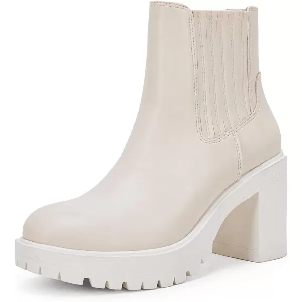 Womems Platform Lug Sole Ankle Boots Chunky Block Heel Seam Booties Combat Cozy Round Toe Chelsea Shoes