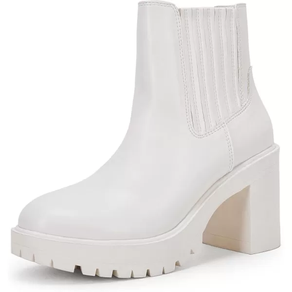 Womems Platform Lug Sole Ankle Boots Chunky Block Heel Seam Booties Combat Cozy Round Toe Chelsea Shoes