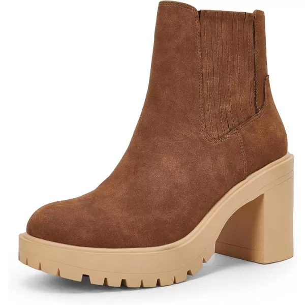 Womems Platform Lug Sole Ankle Boots Chunky Block Heel Seam Booties Combat Cozy Round Toe Chelsea Shoes