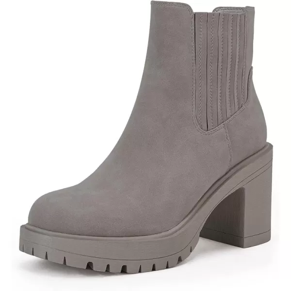 Womems Platform Lug Sole Ankle Boots Chunky Block Heel Seam Booties Combat Cozy Round Toe Chelsea Shoes