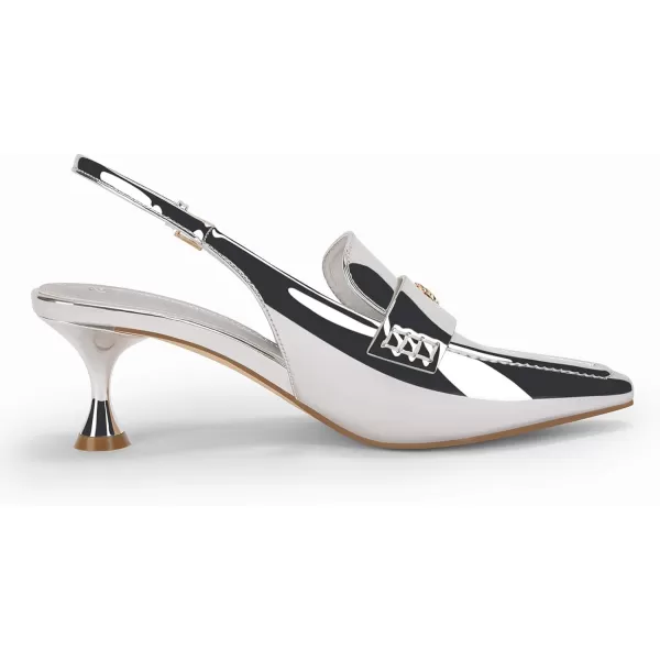 Coutgo Women's Pointed Toe Sandals Slingback Kitten Heel Pumps Slip On Ankle Buckle Dress Shoes