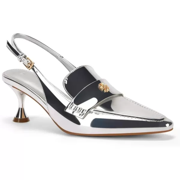 Coutgo Women's Pointed Toe Sandals Slingback Kitten Heel Pumps Slip On Ankle Buckle Dress Shoes