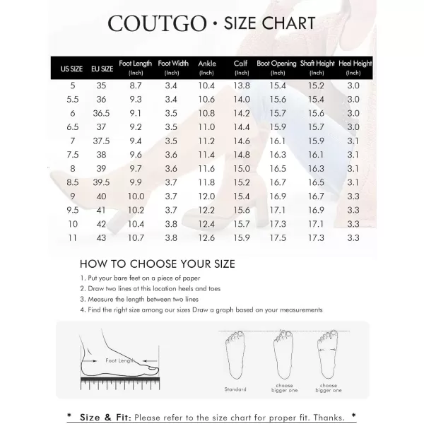 Coutgo Womens Knee High Boots Chunky Block Heels Square Toe Side Zipper Faux Suede Fall Winter Comfort BootLight Brown
