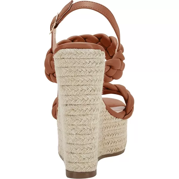 imageCoutgo Womens Braided Espadrille Platform Wedge Sandals Open Toe Two Strap Ankle Buckle Summer ShoesBrown