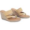 imageCoutgo Womens Espadrille Wedge Sandals Platform Thong Leather Strap Slides Backless Slip On Summer Casual Flip FlopsApricot