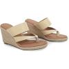 imageCoutgo Womens Espadrille Wedge Sandals Platform Thong Leather Strap Slides Backless Slip On Summer Casual Flip FlopsBeige