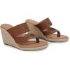 imageCoutgo Womens Espadrille Wedge Sandals Platform Thong Leather Strap Slides Backless Slip On Summer Casual Flip FlopsBrown