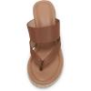 imageCoutgo Womens Espadrille Wedge Sandals Platform Thong Leather Strap Slides Backless Slip On Summer Casual Flip FlopsBrown