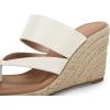 imageCoutgo Womens Espadrille Wedge Sandals Platform Thong Leather Strap Slides Backless Slip On Summer Casual Flip FlopsWhite
