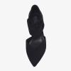 imageCoutgo Womens Low Kitten Heel Dress Shoes Pointed Toe Slip on Ankle Strap Cutout Elegant Party Wedding PumpsBlack