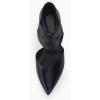 imageCoutgo Womens Low Kitten Heel Dress Shoes Pointed Toe Slip on Ankle Strap Cutout Elegant Party Wedding PumpsCool Black