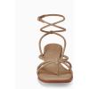imageCoutgo Womens Strappy Heels Sandals Thong Gladiator Square Open Toe Low Kitten Heeled Criss Cross Ankle Strap Summer Dress Wedding ShoesCamel