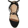 imageWomens Espadrille Wedges Lace Up Platform Ankle Cross Strap Slingback Summer Dress SandalsBlack