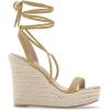 imageWomens Espadrille Wedges Lace Up Platform Ankle Cross Strap Slingback Summer Dress SandalsLight Khaki