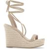 imageWomens Espadrille Wedges Lace Up Platform Ankle Cross Strap Slingback Summer Dress SandalsNude