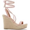 imageWomens Espadrille Wedges Lace Up Platform Ankle Cross Strap Slingback Summer Dress SandalsPink