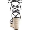imageWomens Espadrille Wedges Lace Up Platform Ankle Cross Strap Slingback Summer Dress SandalsPublack