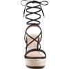 imageWomens Espadrille Wedges Lace Up Platform Ankle Cross Strap Slingback Summer Dress SandalsPublack
