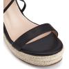 imageWomens Espadrille Wedges Lace Up Platform Ankle Cross Strap Slingback Summer Dress SandalsPublack