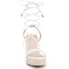 imageWomens Espadrille Wedges Lace Up Platform Ankle Cross Strap Slingback Summer Dress SandalsPuwhite
