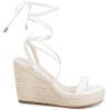 imageWomens Espadrille Wedges Lace Up Platform Ankle Cross Strap Slingback Summer Dress SandalsPuwhite