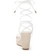 imageWomens Espadrille Wedges Lace Up Platform Ankle Cross Strap Slingback Summer Dress SandalsPuwhite