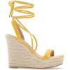 imageWomens Espadrille Wedges Lace Up Platform Ankle Cross Strap Slingback Summer Dress SandalsYellow