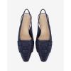 imageWomens Sling Back Kitten Heels Low Dress Shoes Slingback Pumps Pointed Closed Toe Comfortable Party Office SandalsBlue